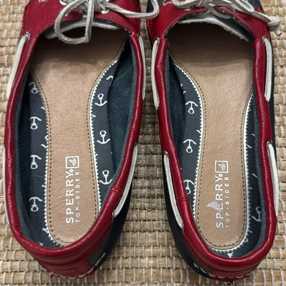 Sperry Top-Sider Red, white and blue Flats Nautical Loafers - Picture 9 of 11